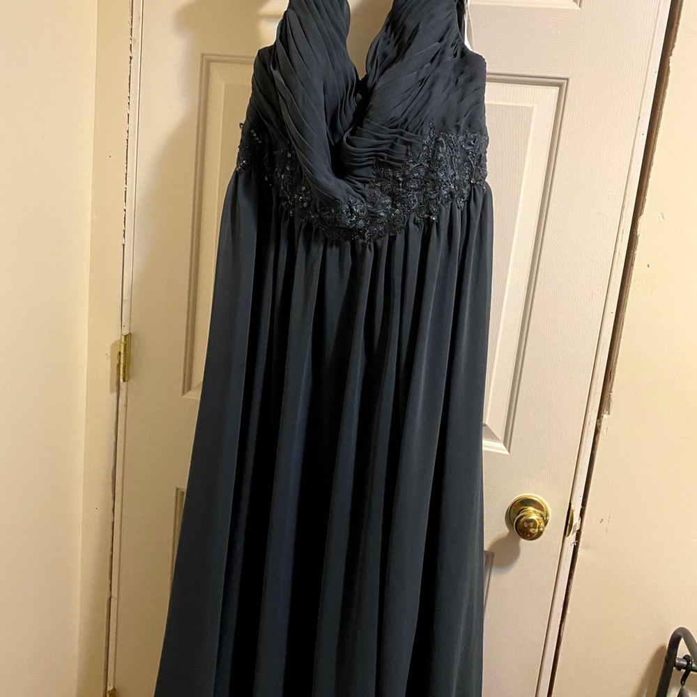 Azazie Coretta mother of the bride MOB dress, color is pewter. - Picture 3 of 6